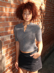 Tabitha Cardigan in Charcoal Heather