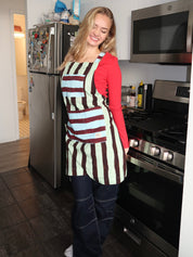 DM Apron in Mixed Stripe