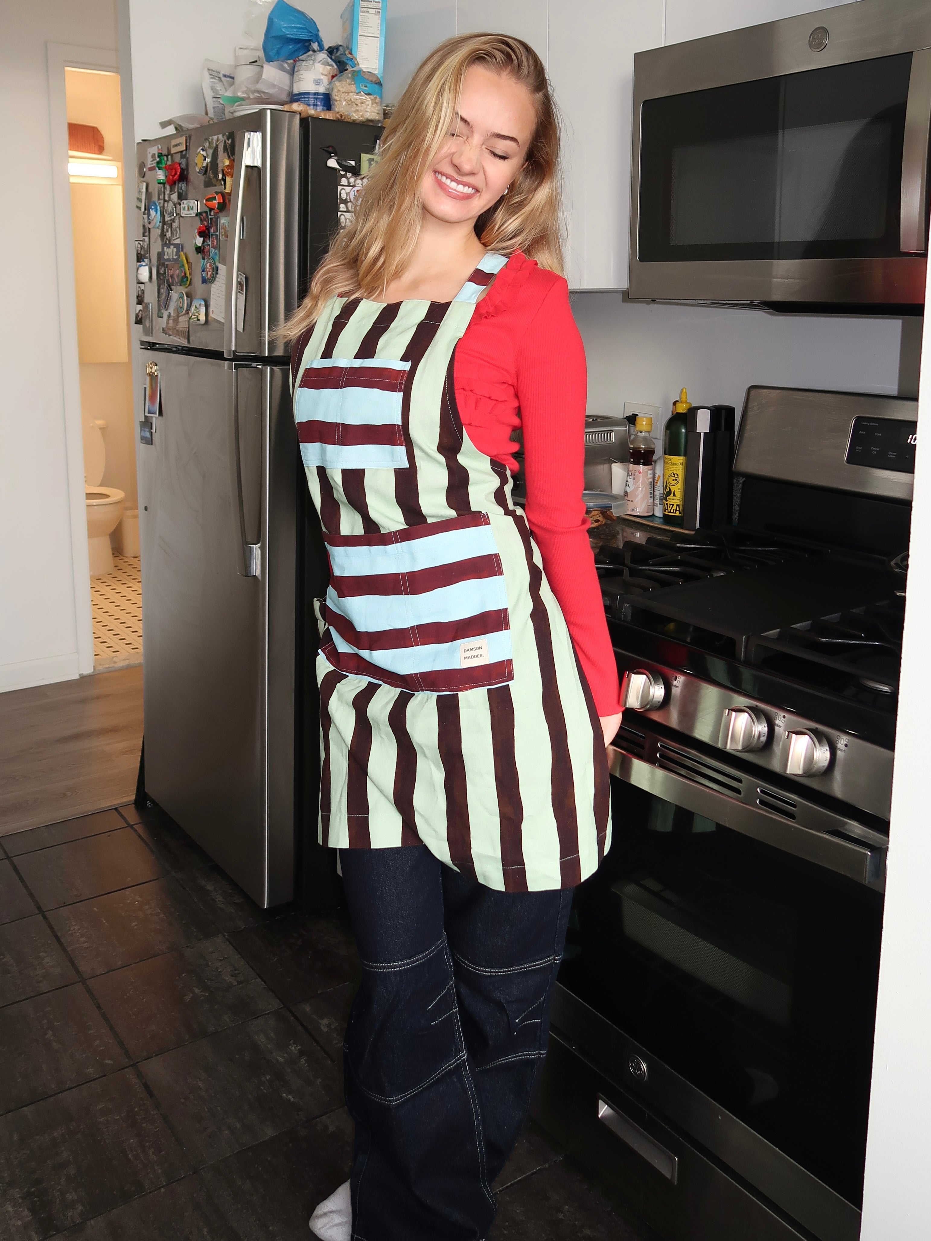 DM Apron in Mixed Stripe