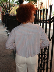 Ana Cropped Shirt in Noble Stripe