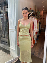 Load image into Gallery viewer, Celine Lace Tank in Green
