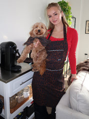 Scallop Apron in Dark Leopard