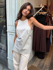 Racerback Top in Silver