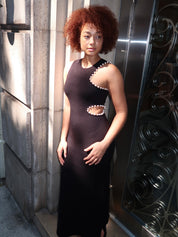 Escena Midi Dress in Noir