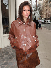 Shirley Brown Faux Leather Jacket