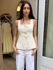 Brunelle Vest in Oatmeal