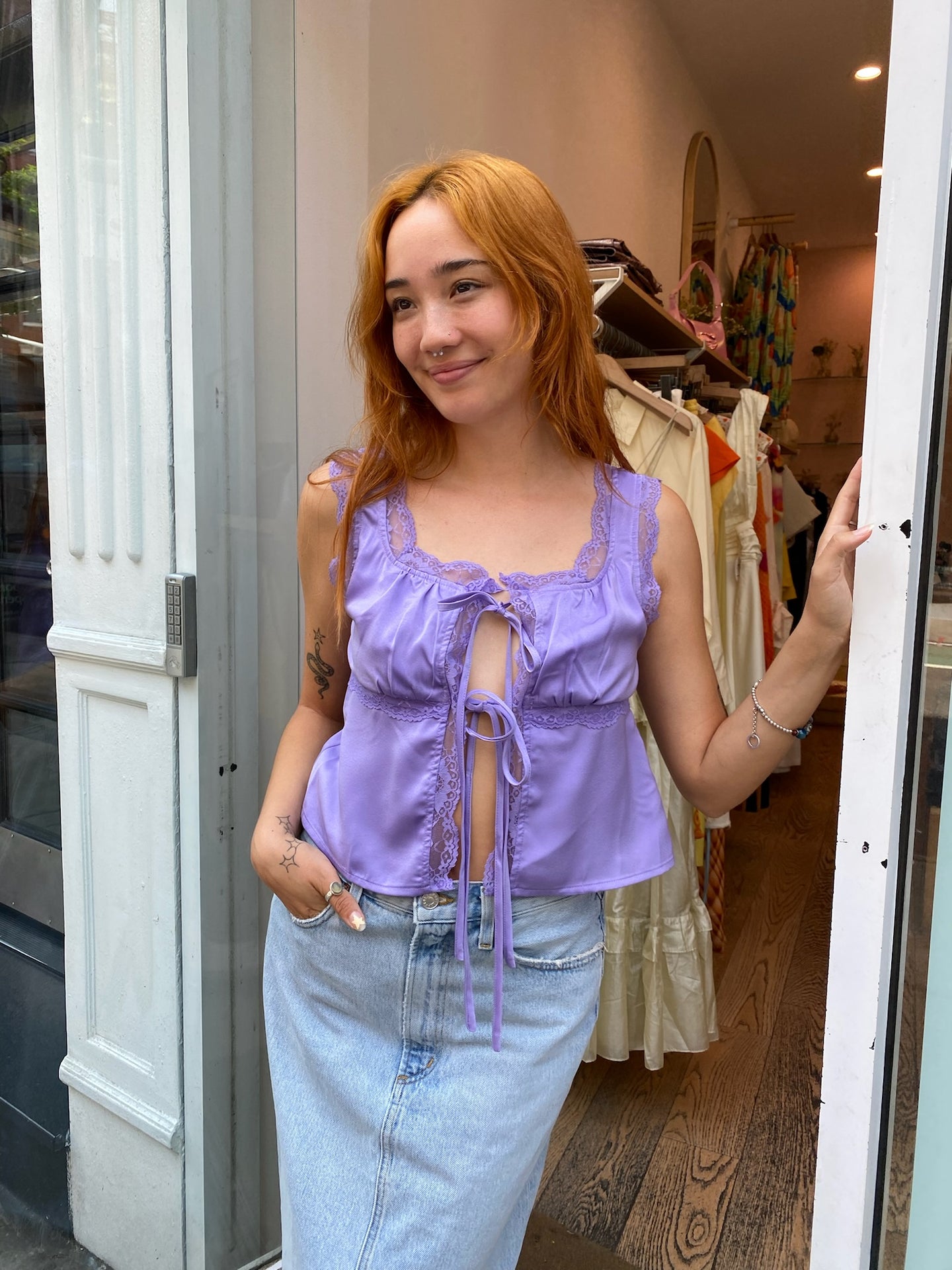 Summer Lace Top in Violet