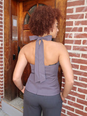 Inka Vest Top in Ash