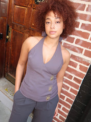 Inka Vest Top in Ash