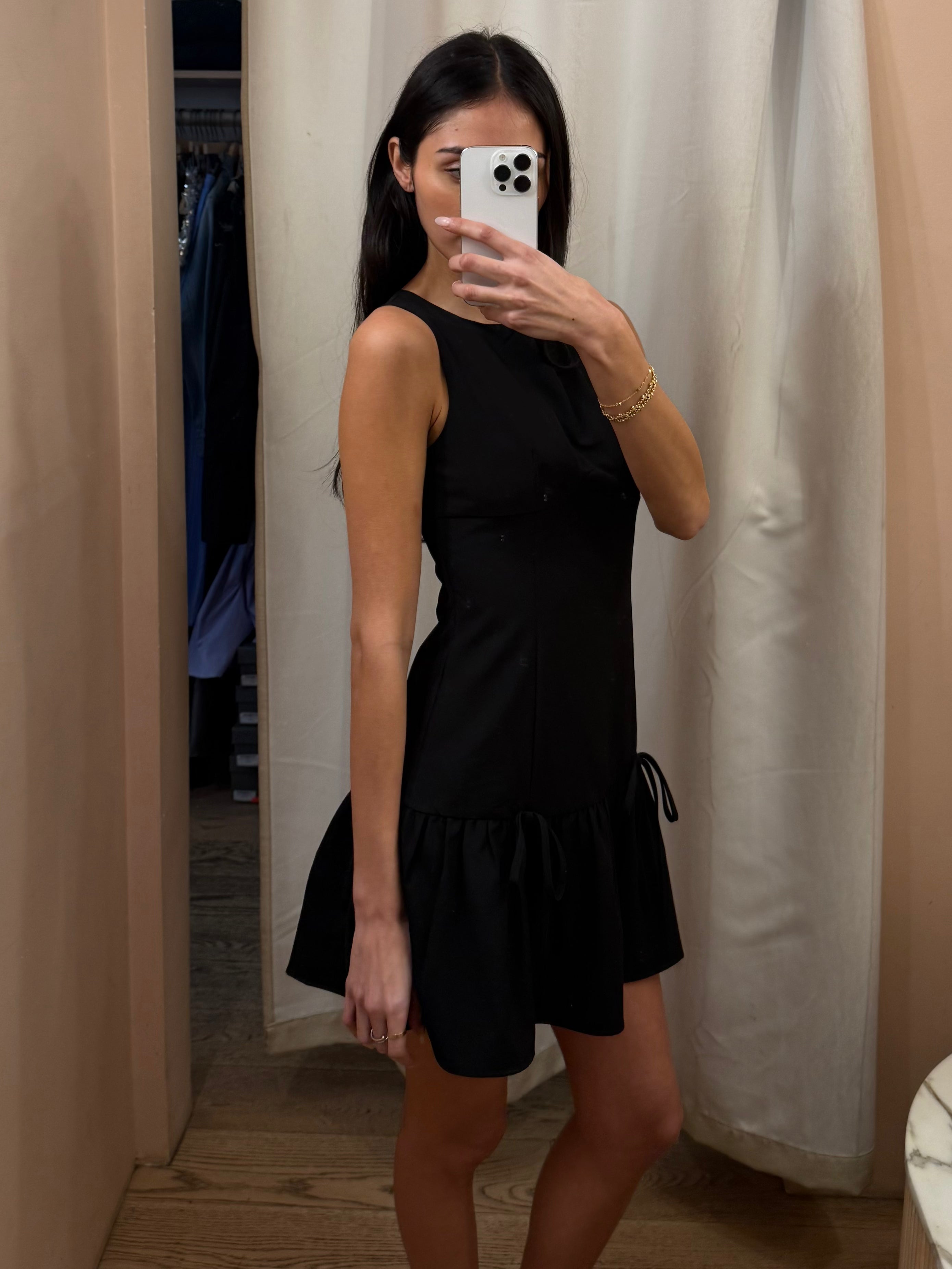 Evelyn Drop Waist Mini Dress in Black Evelyn Drop Waist Mini Dress in Black