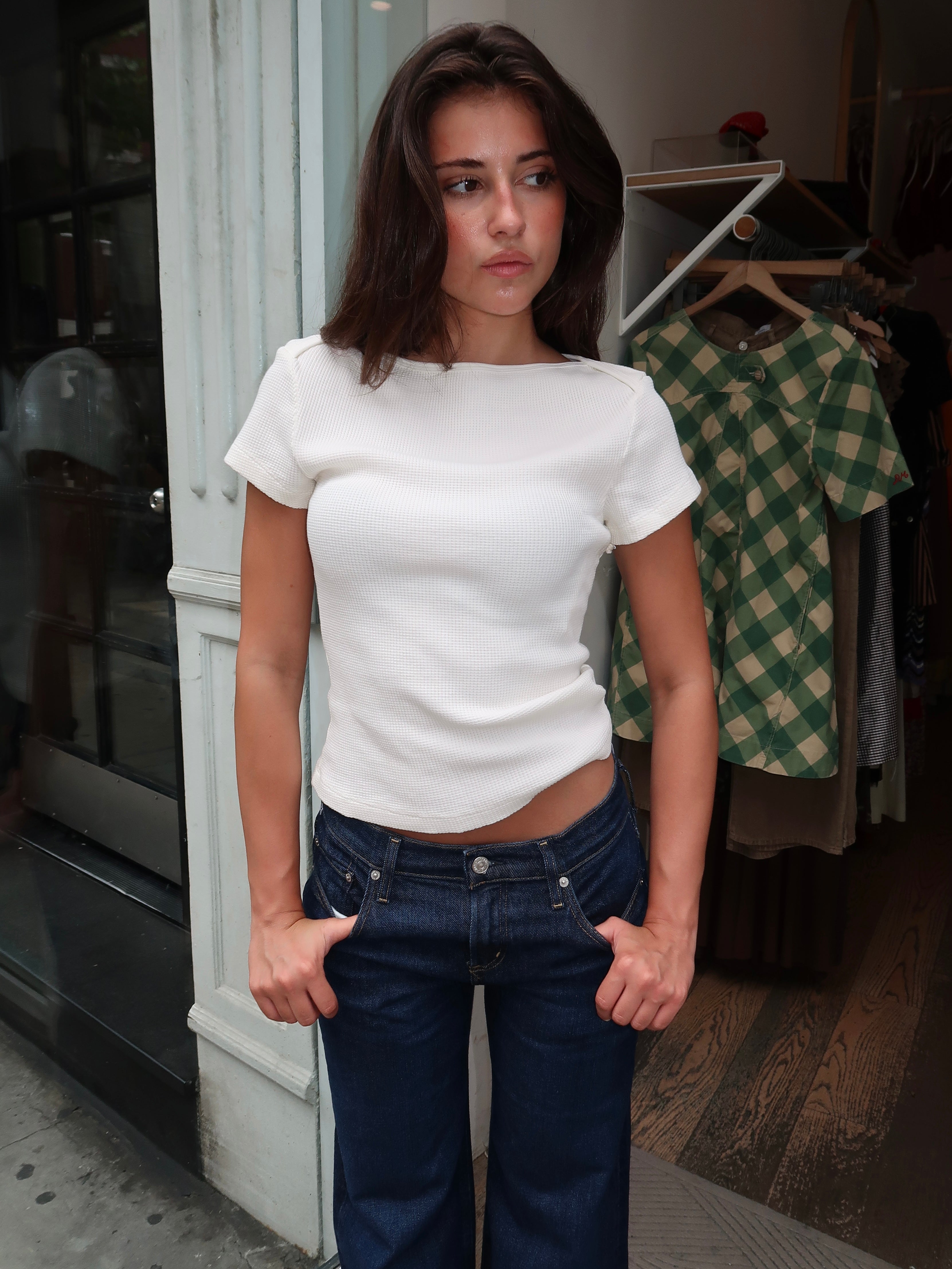 Baby Waffle Tee in Pashmina