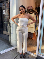 Twill Carpenter Pant in Ivory