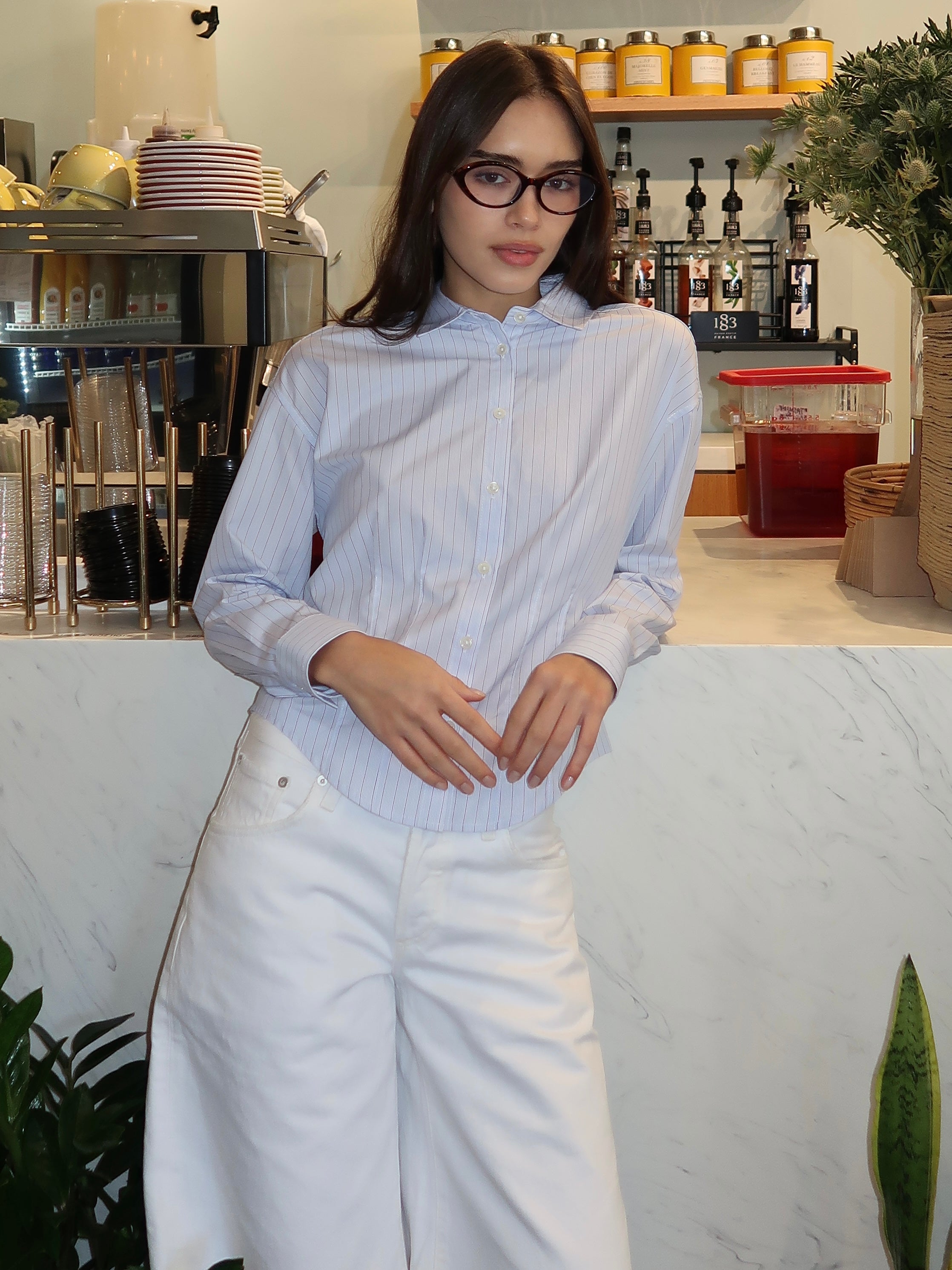 Waisted Shirt in English Stripe