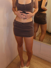 Zina Skort in Brown