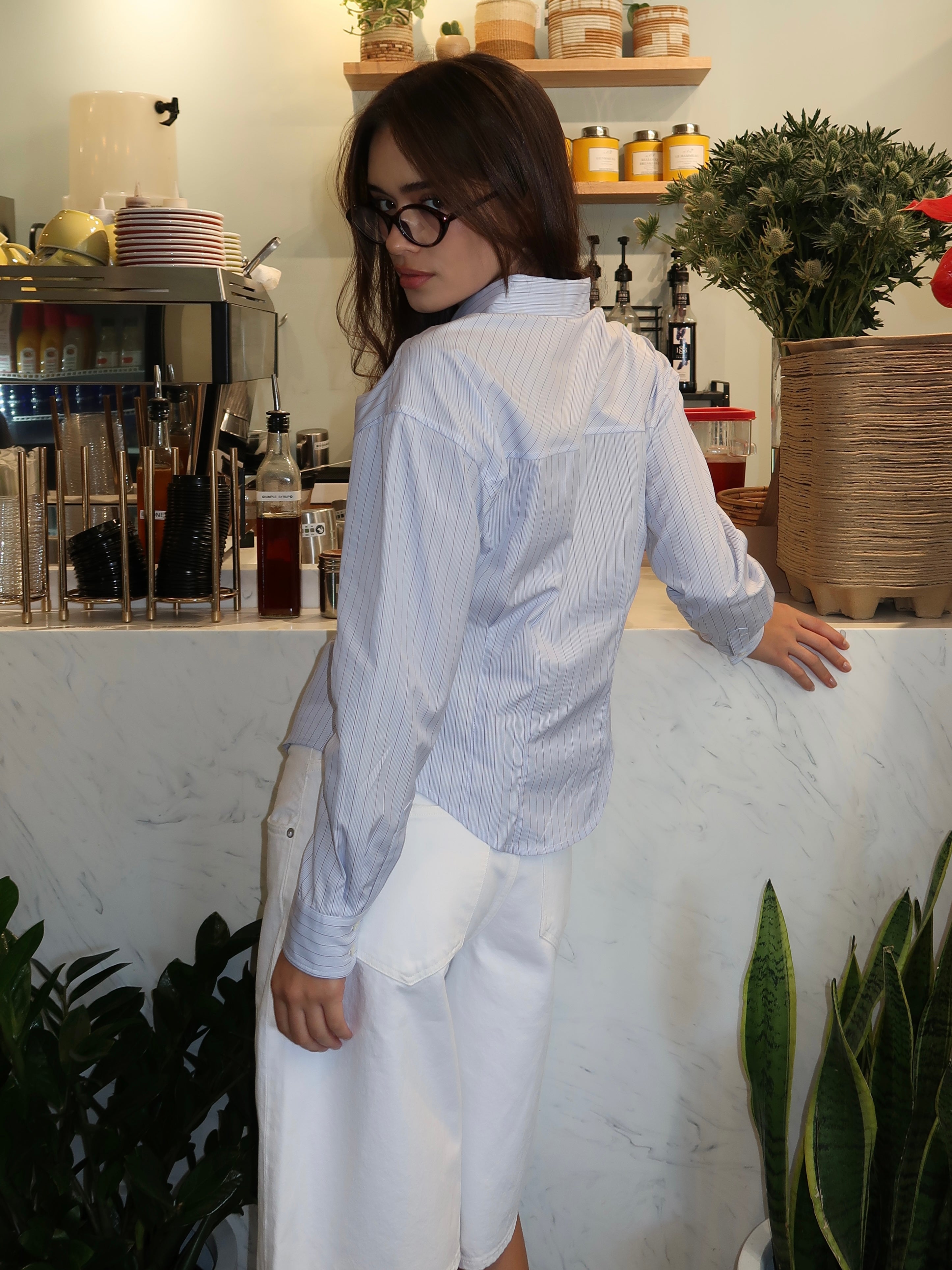 Waisted Shirt in English Stripe