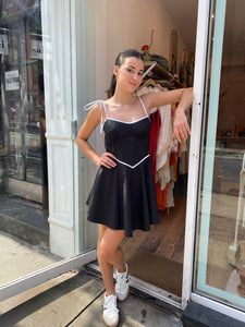 Chase Contrast Mini Dress in Black
