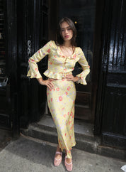 Ardith Skirt in Waterblossom Yellow