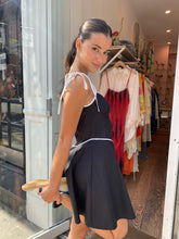 Load image into Gallery viewer, Chase Contrast Mini Dress in Black
