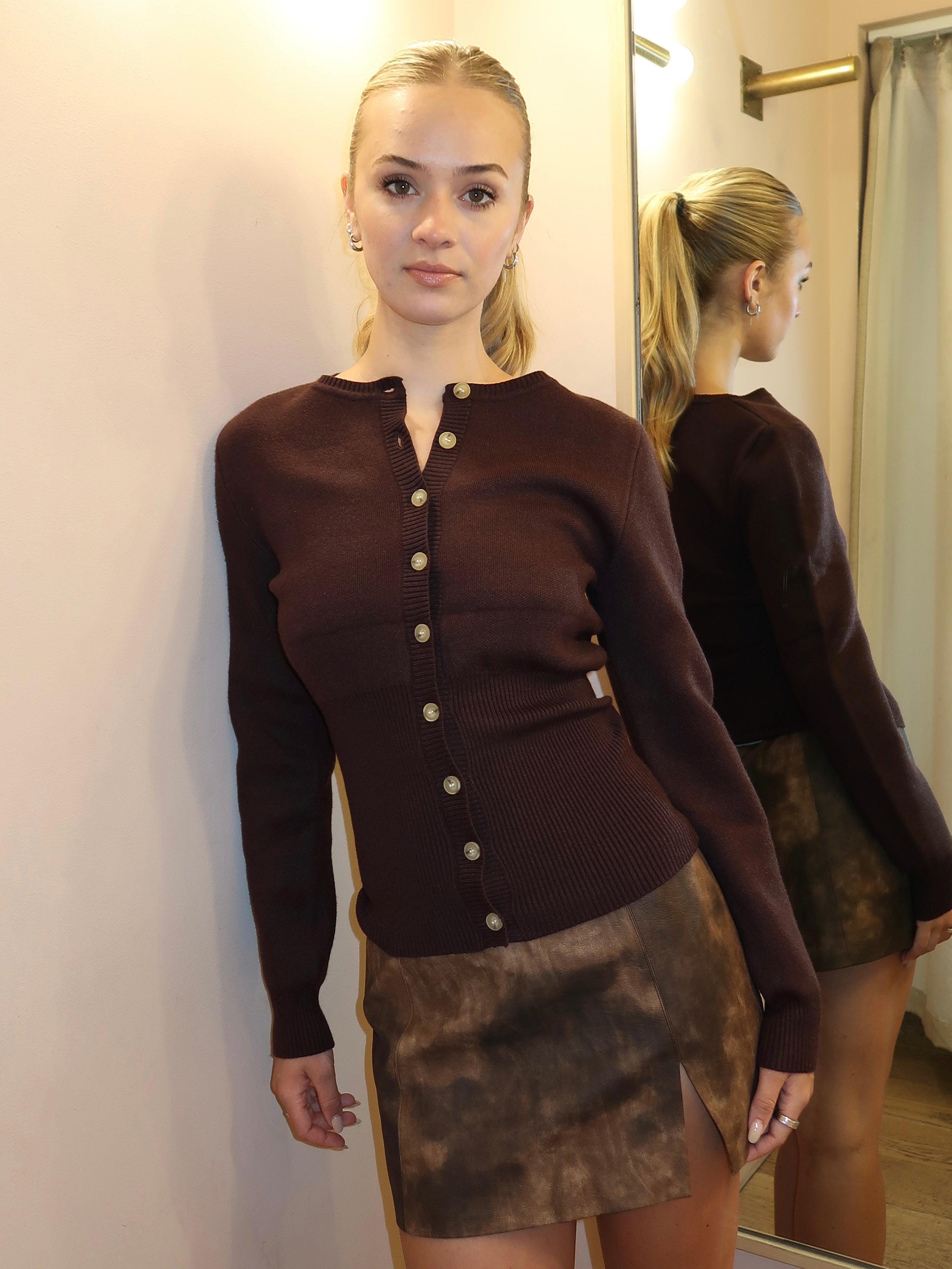 Sophia Cardigan in Espresso