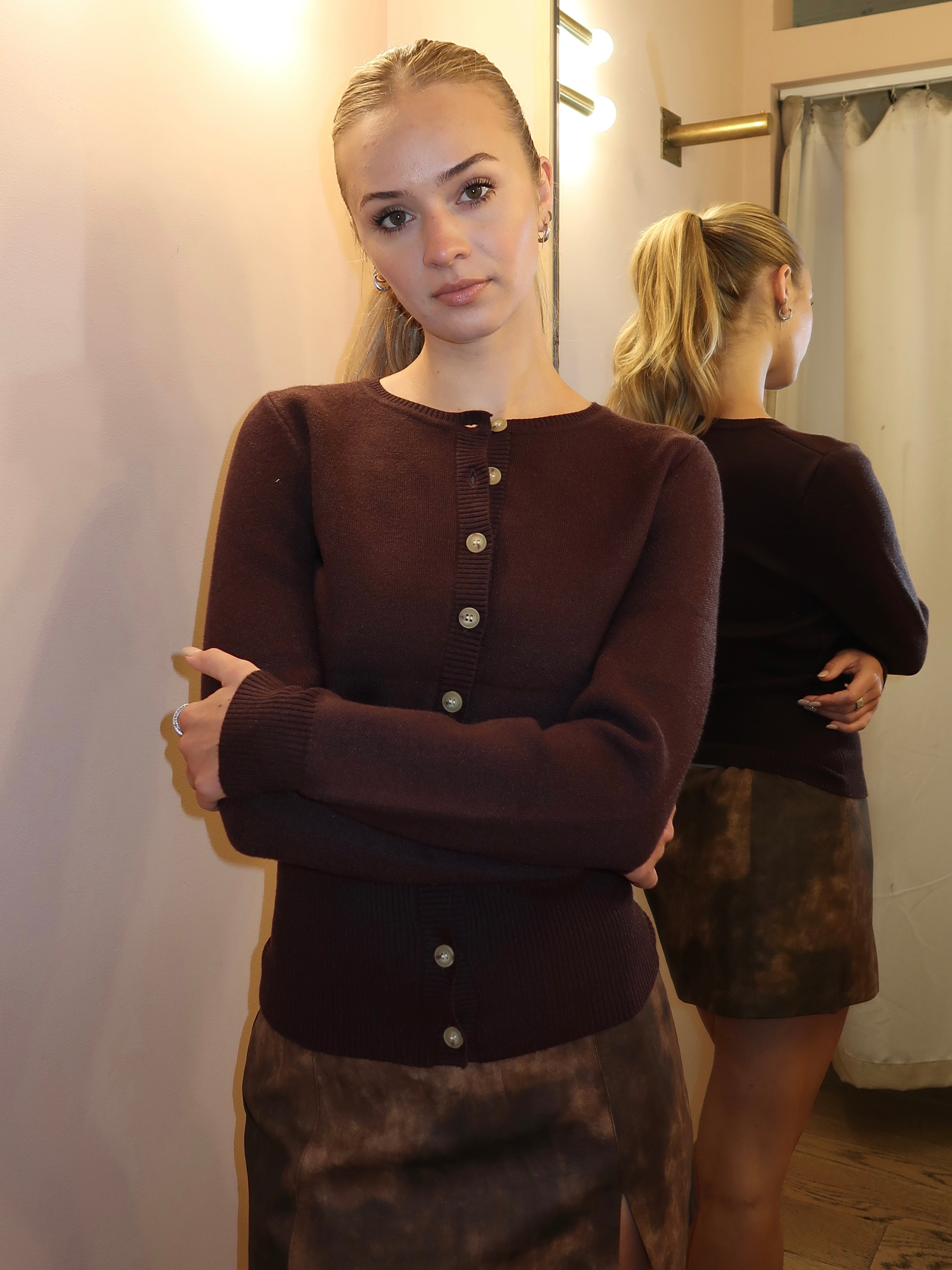 Sophia Cardigan in Espresso