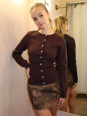 Sophia Cardigan in Espresso