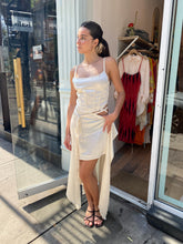 Load image into Gallery viewer, Ella Asymmetric Wrap Skirt in Cream
