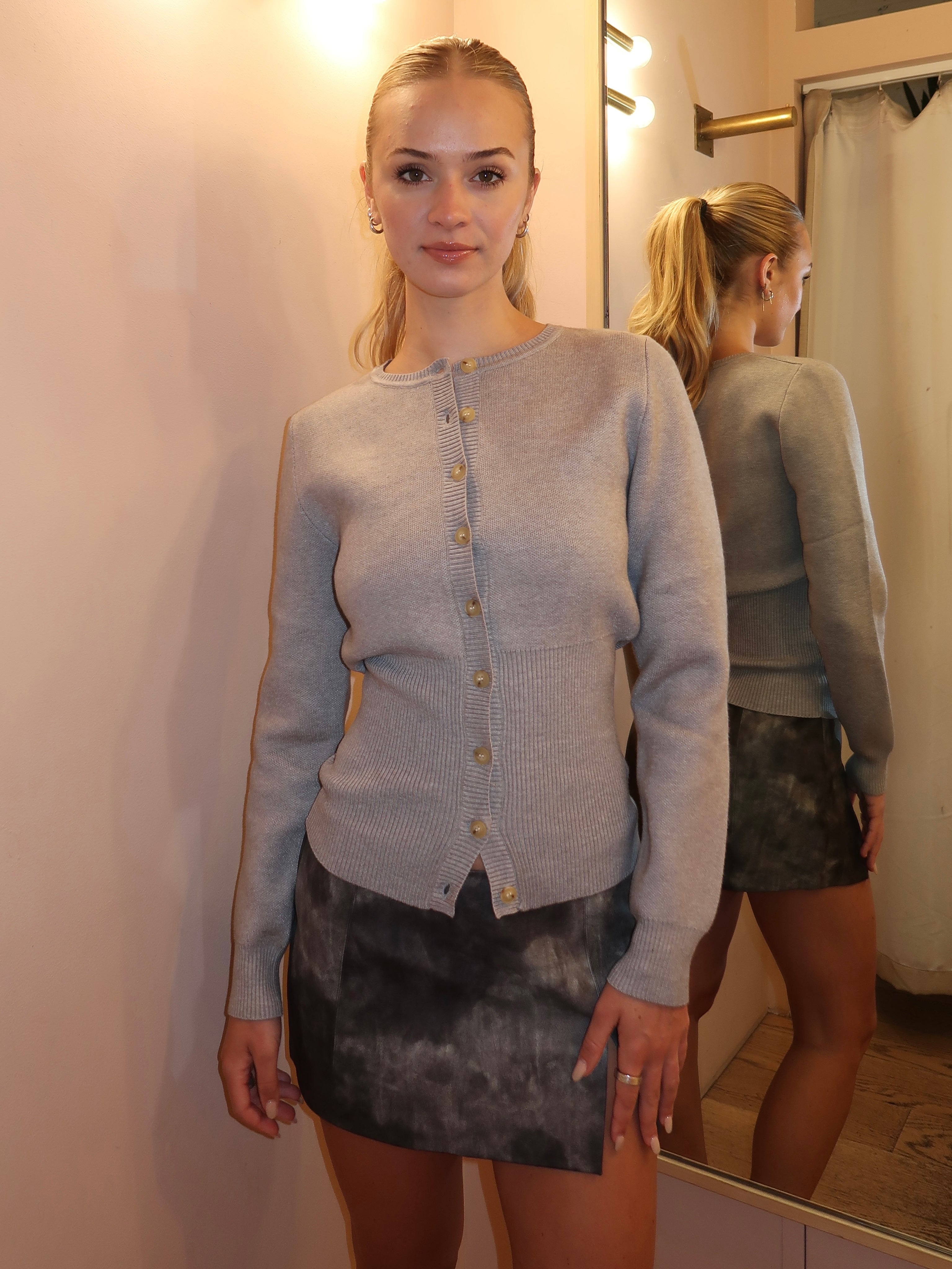 Sophia Cardigan in Heather Grey