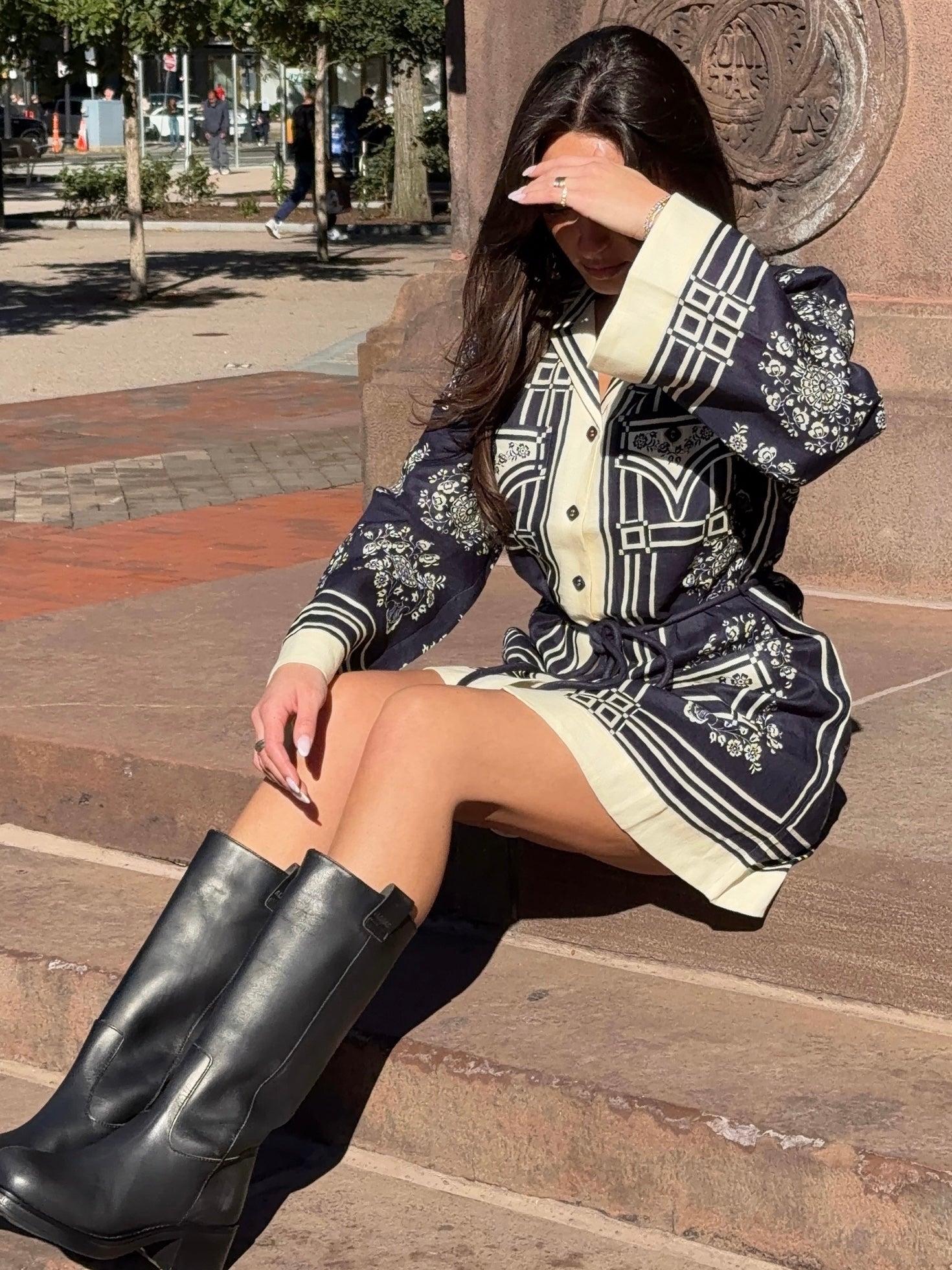 Banderra Mini Dress in Ink
