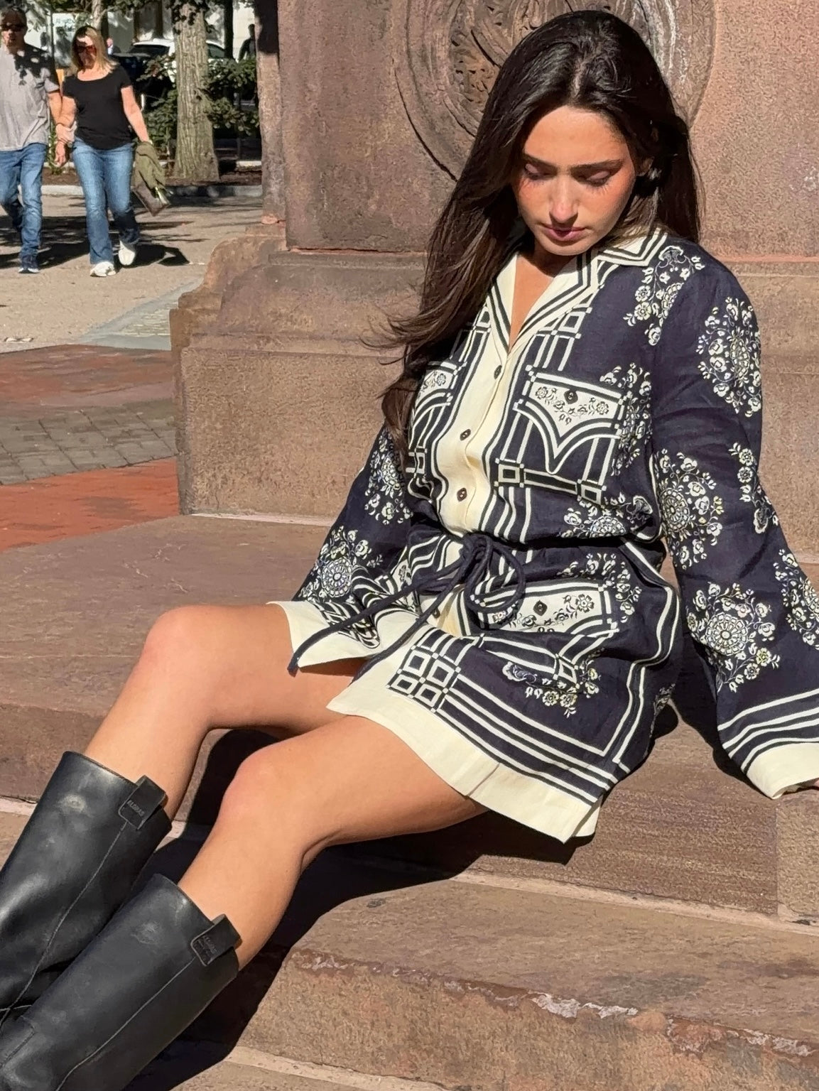 Banderra Mini Dress in Ink