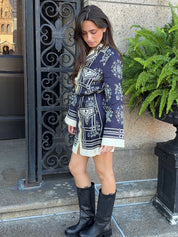 Banderra Mini Dress in Ink