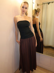 Santal Dress in Black & Brown