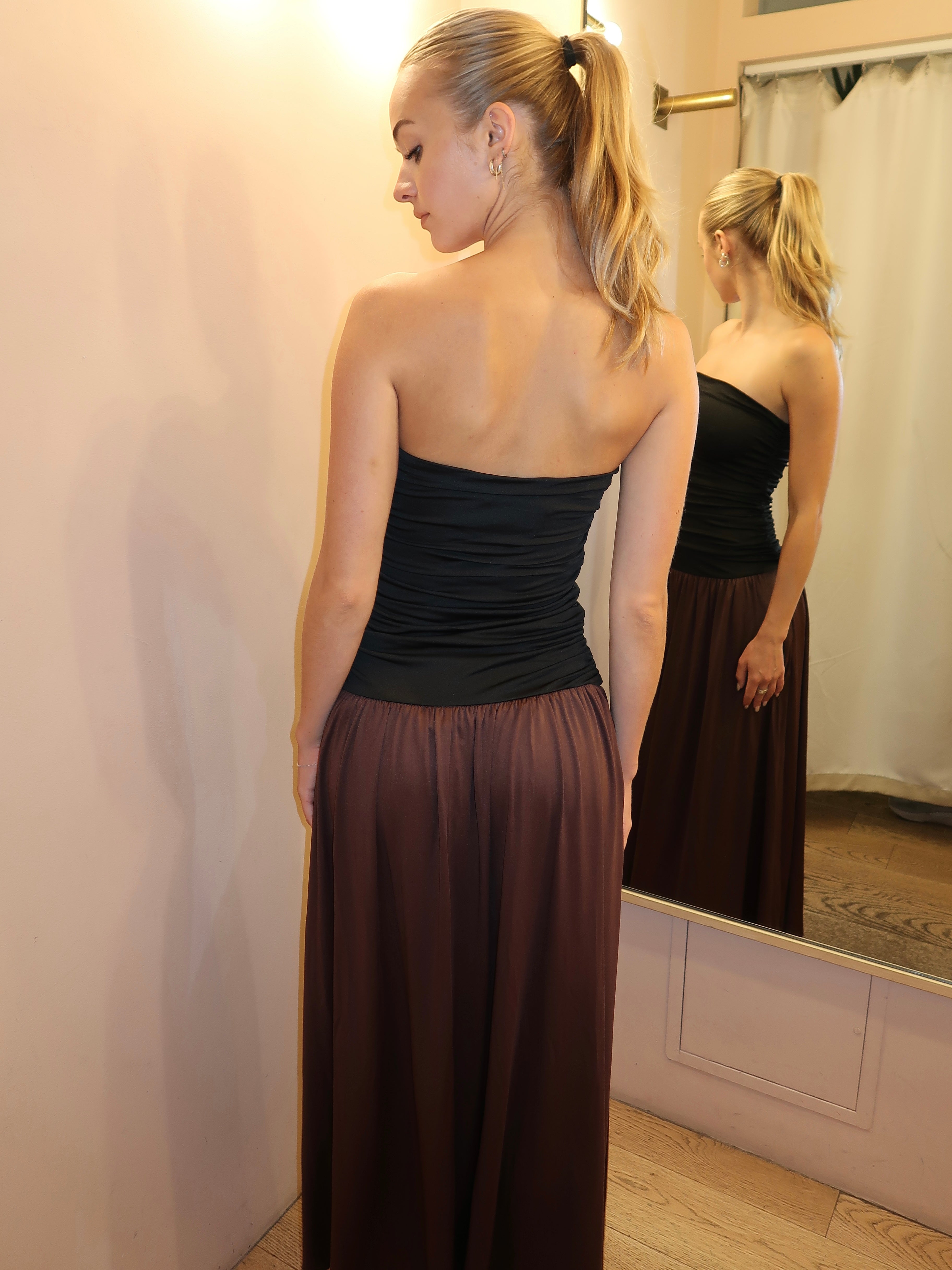 Santal Dress in Black & Brown