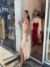 Load image into Gallery viewer, Ella Asymmetric Wrap Skirt in Cream
