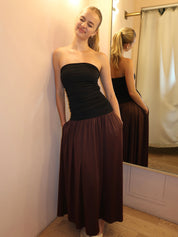 Santal Dress in Black & Brown