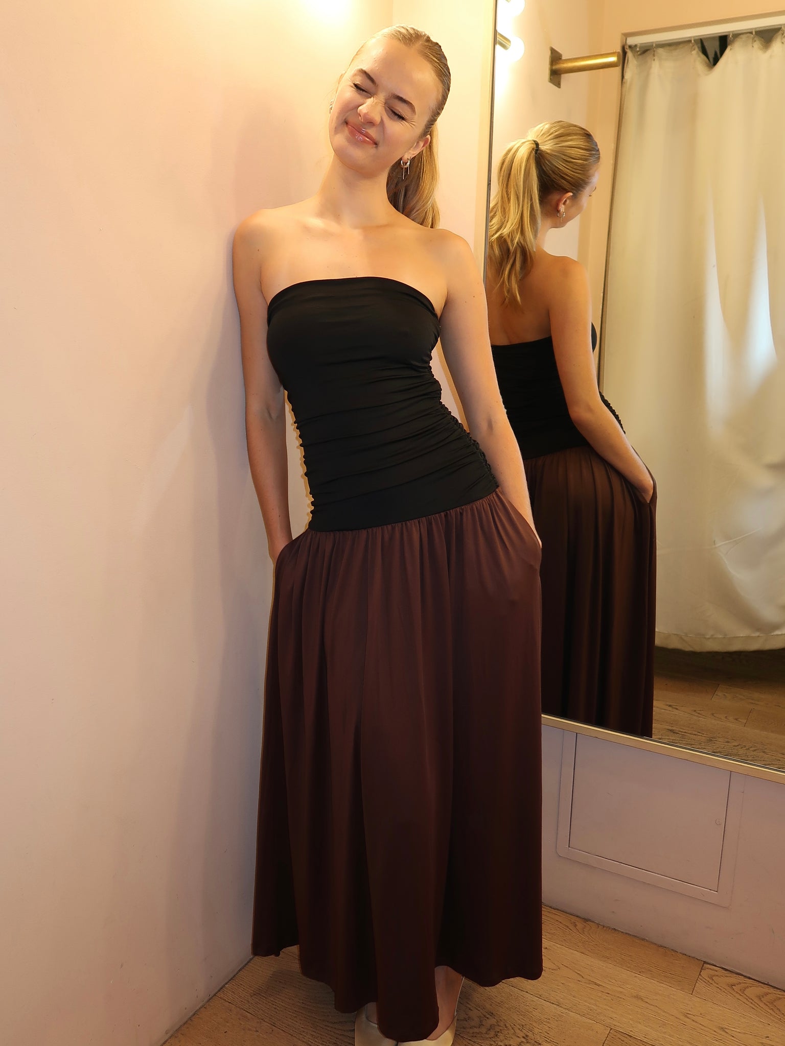 Santal Dress in Black & Brown Santal Dress in Black & Brown