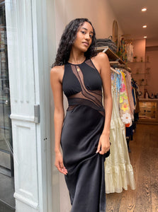 Crystal Clear Tank Maxi Dress in Black