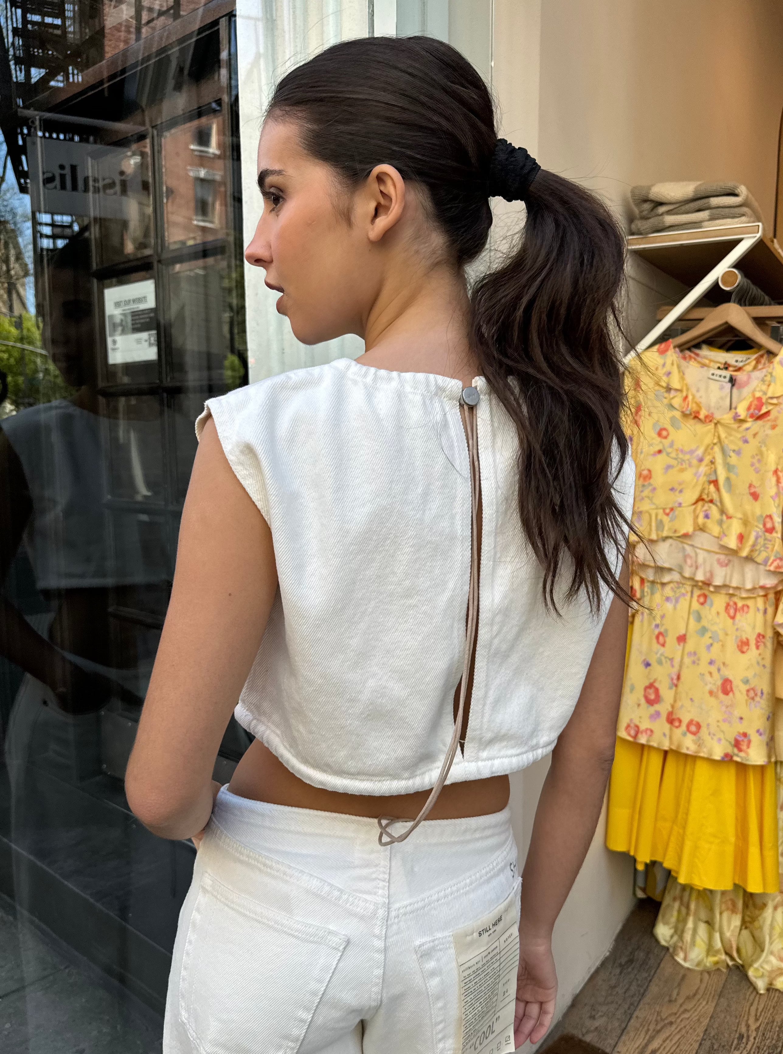 Cool Crop Top in Milk
