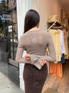 Milo Knit Tie Top in Sage