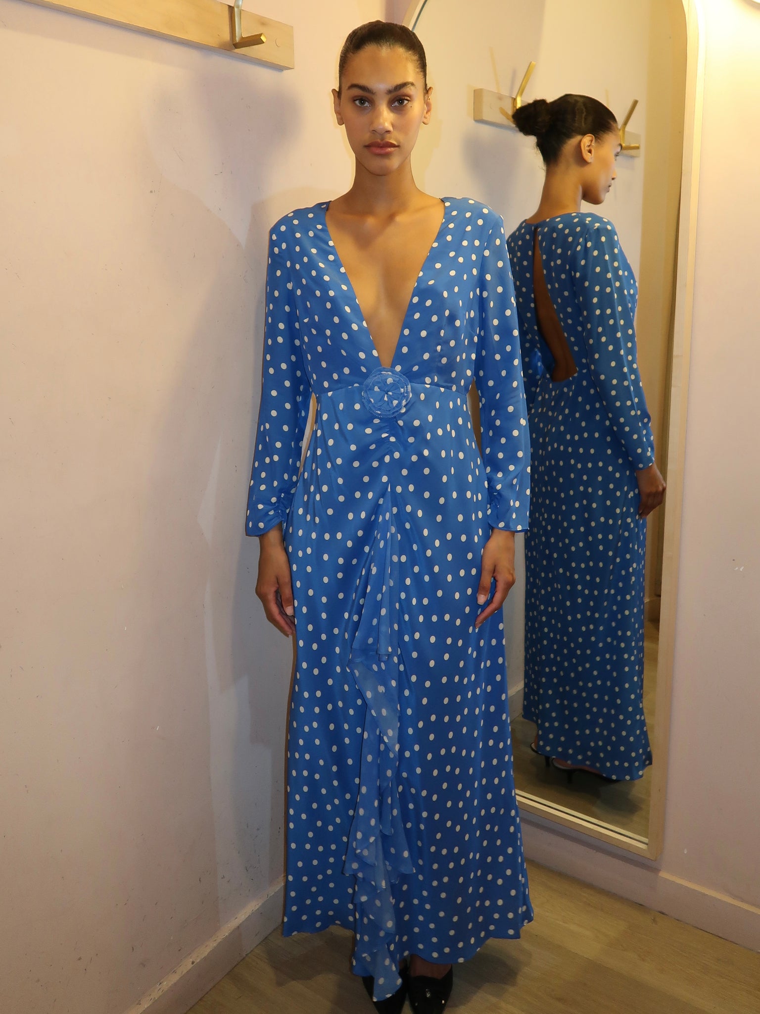 blue bohemia dress Rose Dress in Bohemia Spot Blue