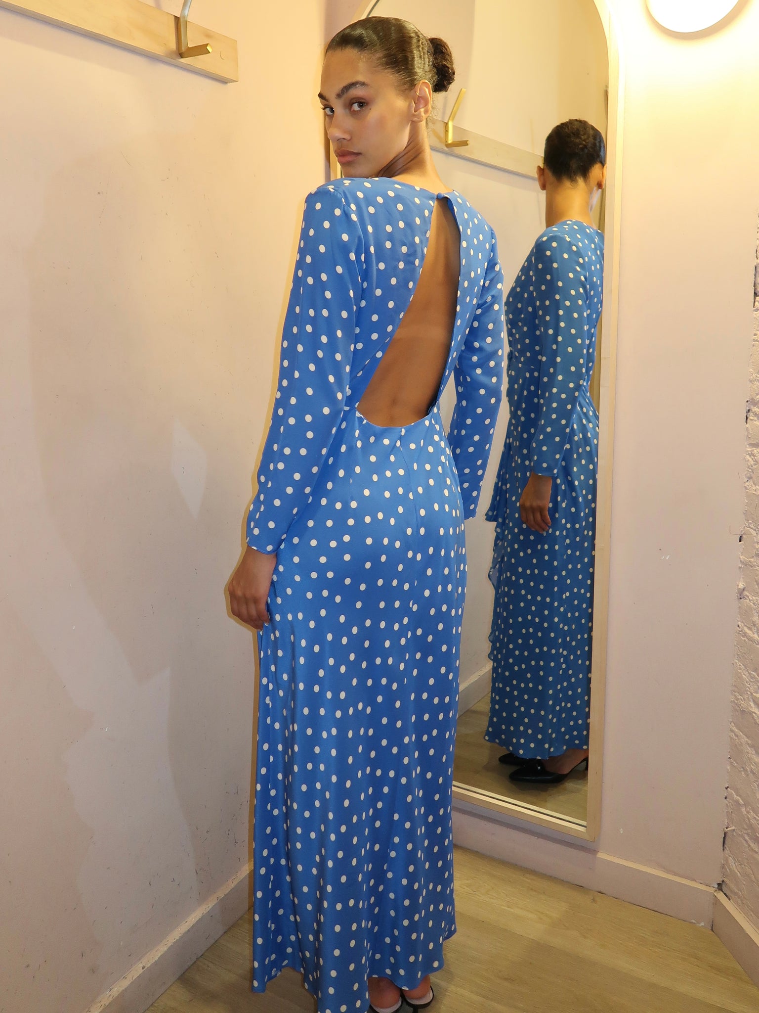 Rose Dress in Bohemia Spot Blue Isalis Rose Dress in Bohemia Spot Blue Isalis