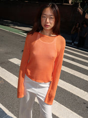 The Knit Long Sleeve in Apricot