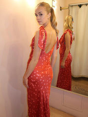 Allexina Dress in Red Polka Dot