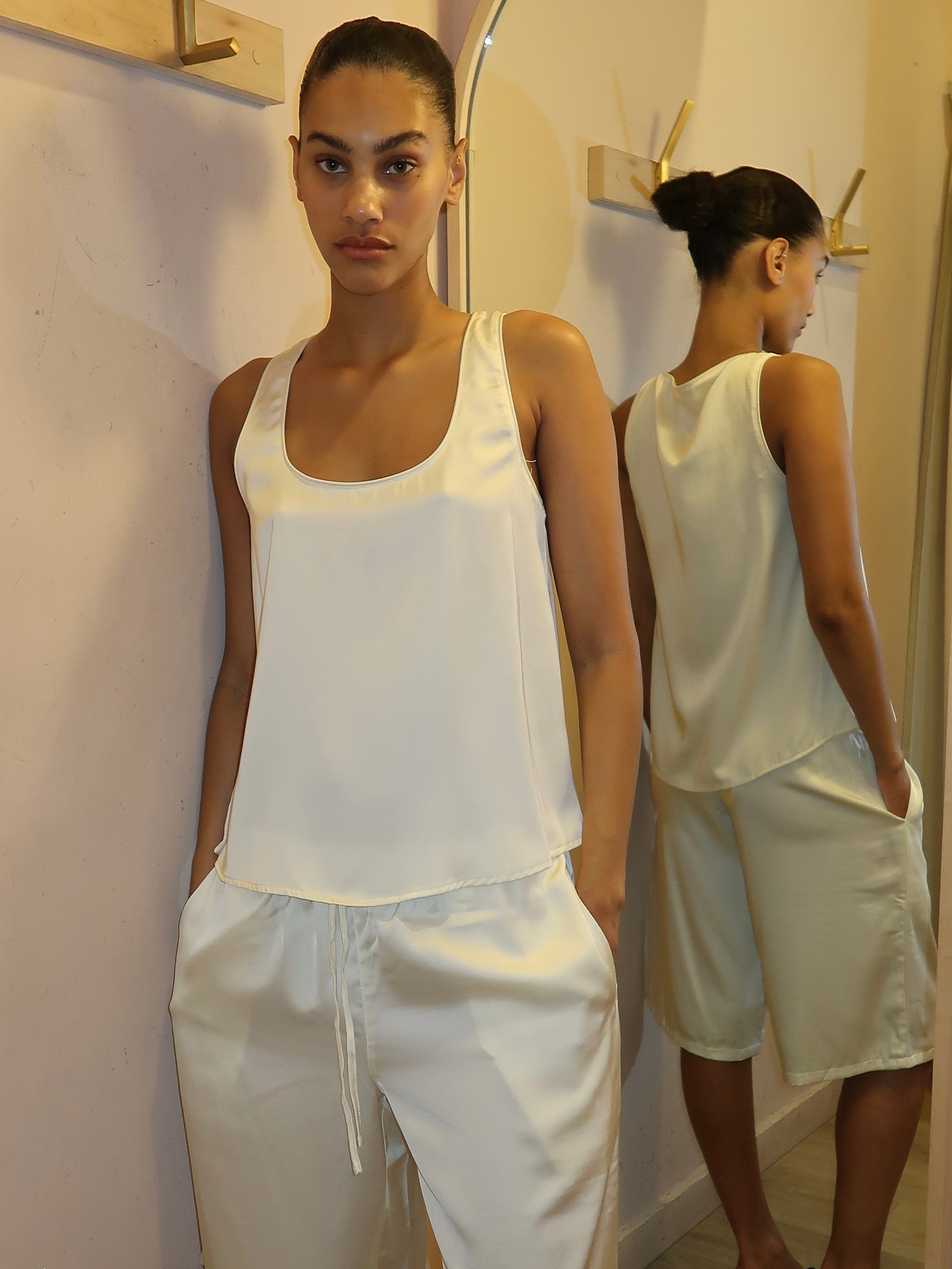 Mikayla Tank Top in Ivory