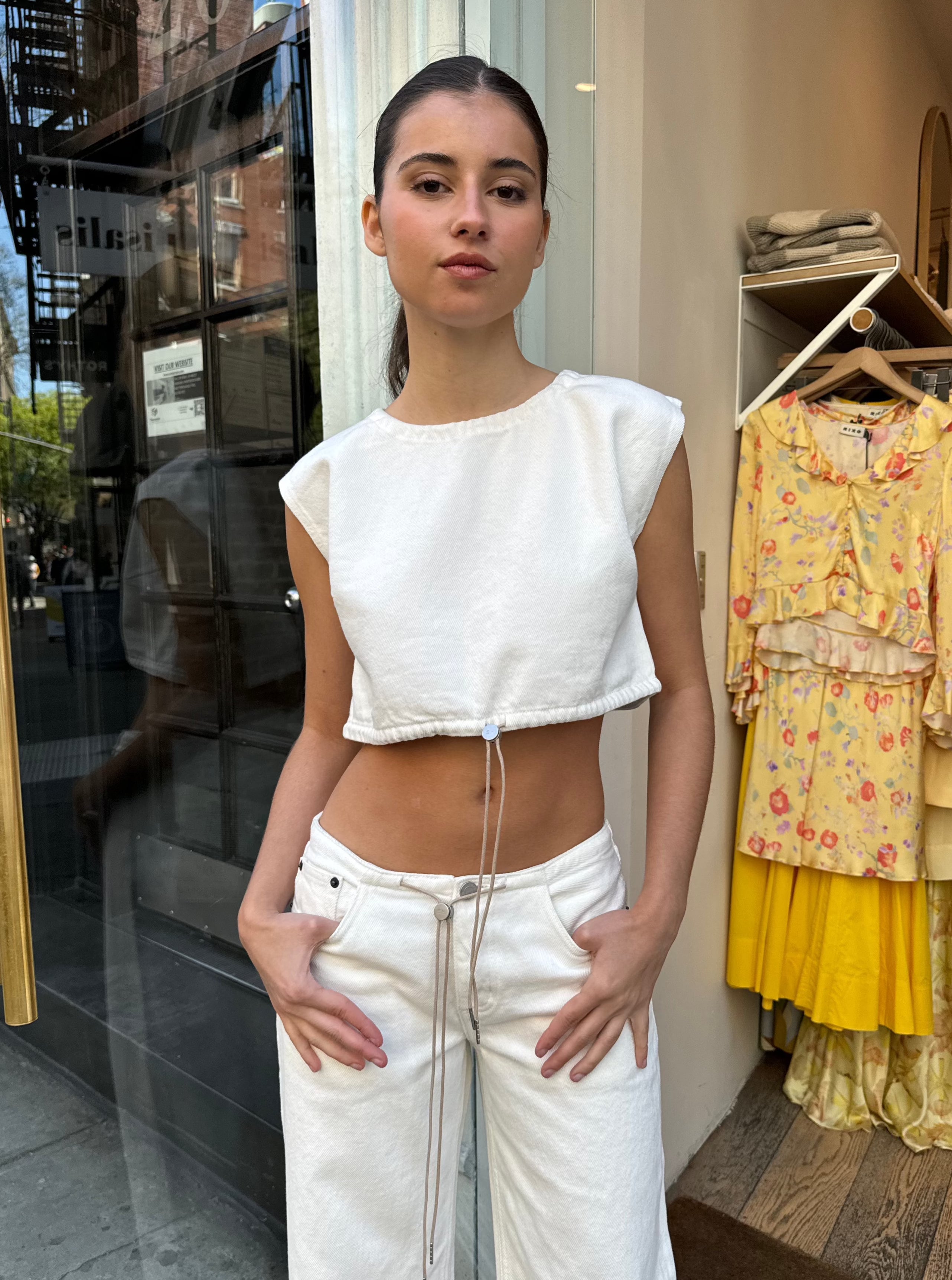 Cool Crop Top in Milk