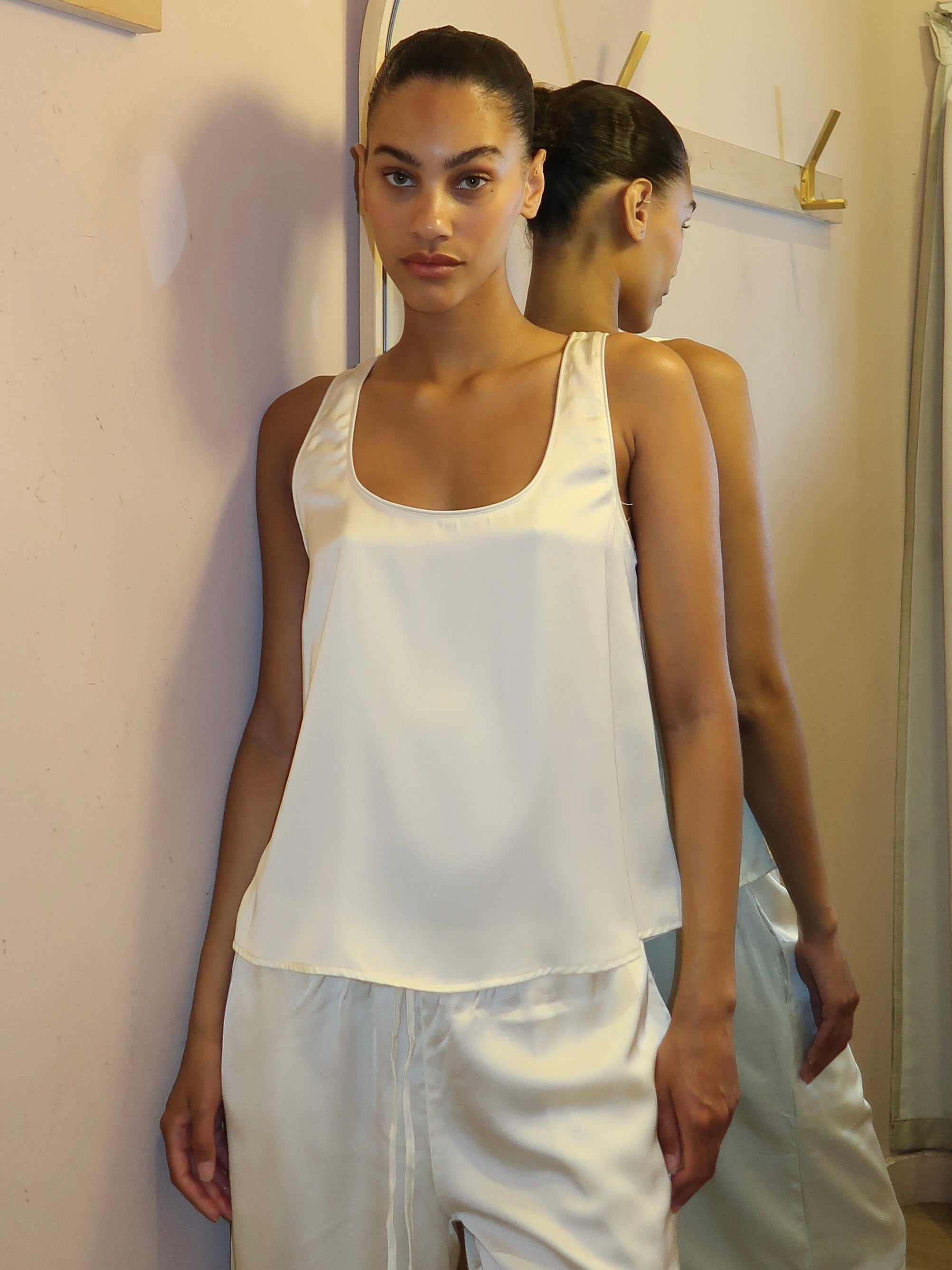 Mikayla Tank Top in Ivory