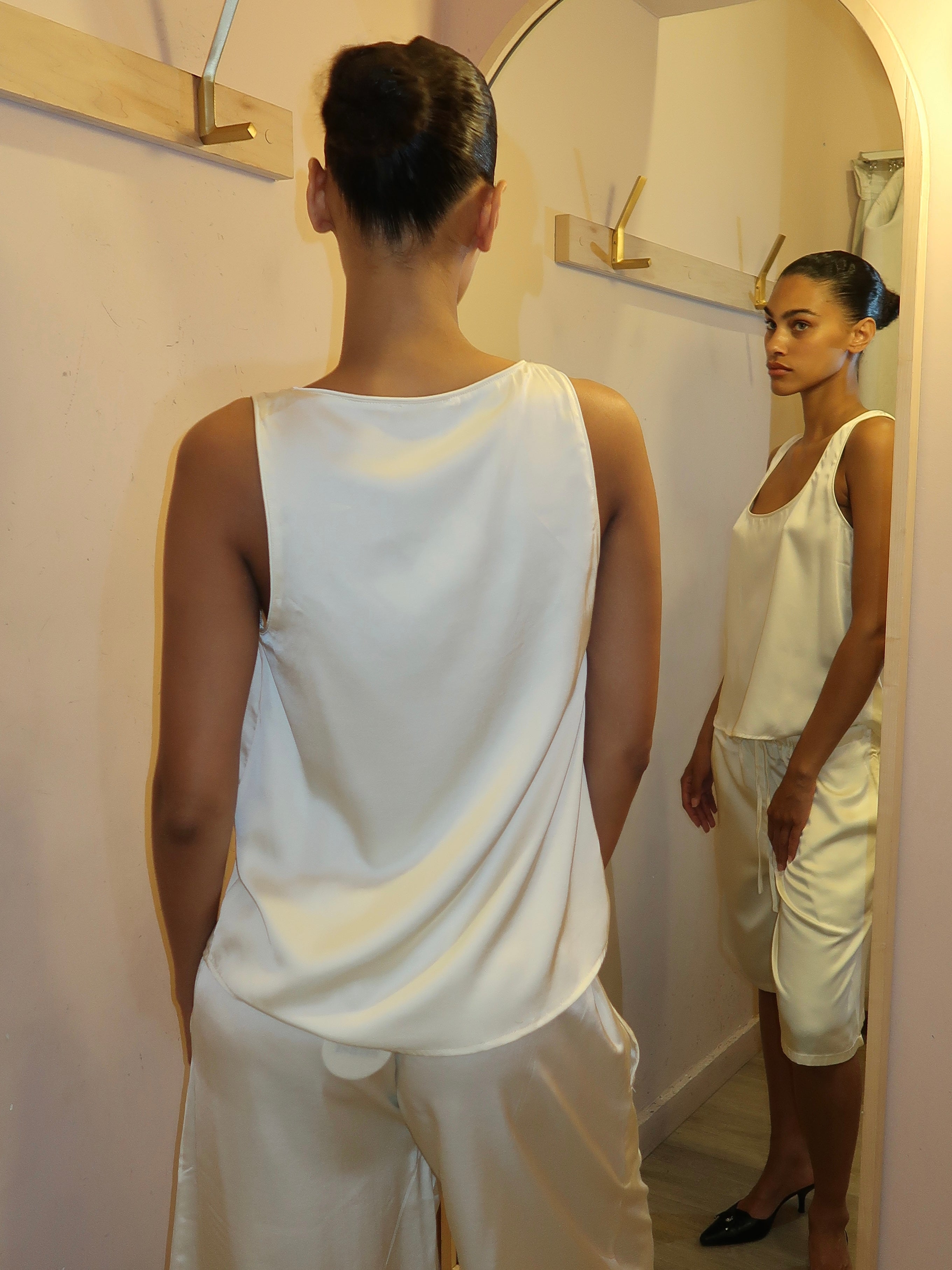 Mikayla Tank Top in Ivory