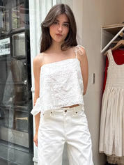 Juju Silk Cami Top in Milk