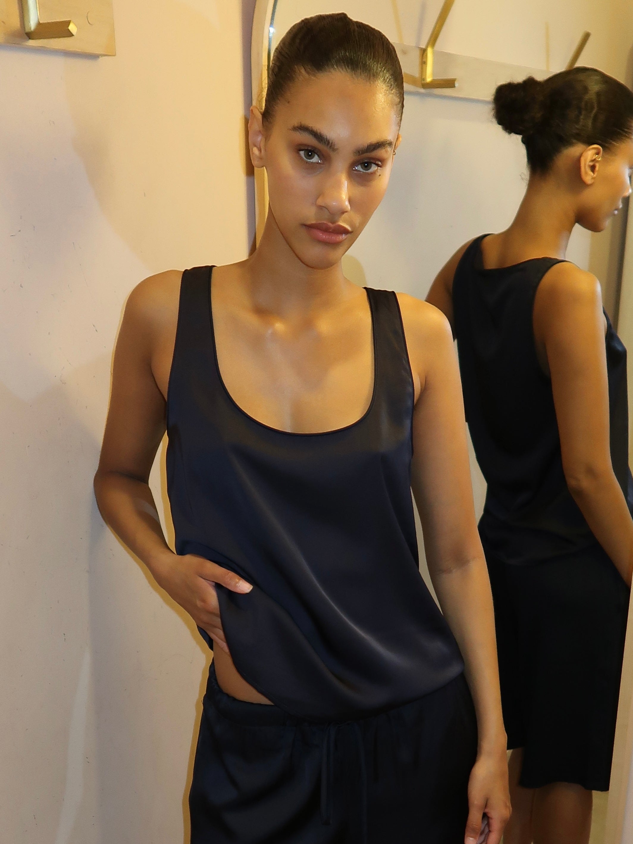 Mikayla Tank Top in Navy