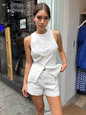 Seema Top in White
