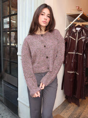 Sebille Cardigan in Lilac Olive